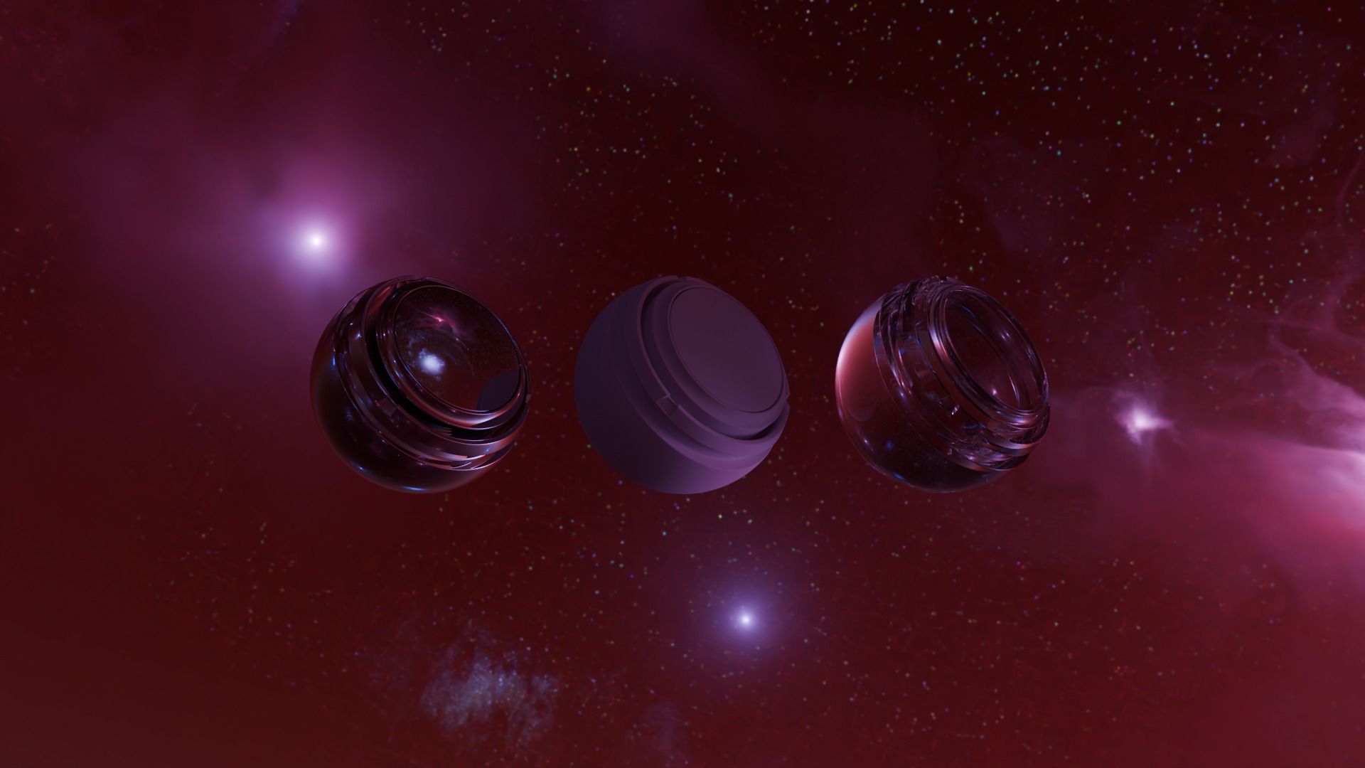 Pack 7 Atmospheres with Galaxies HDRIs Low-poly 3D model_39