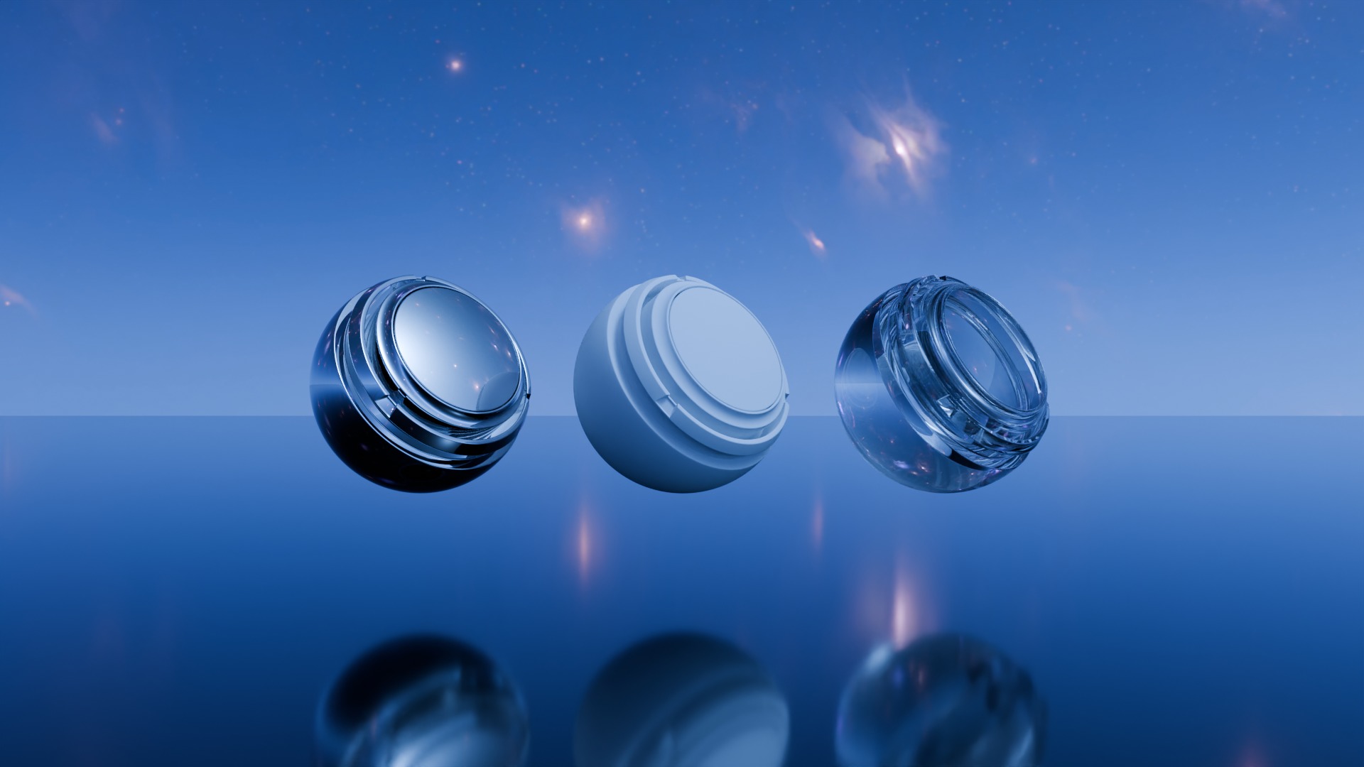 Pack 7 Atmospheres with Galaxies HDRIs Low-poly 3D model_28