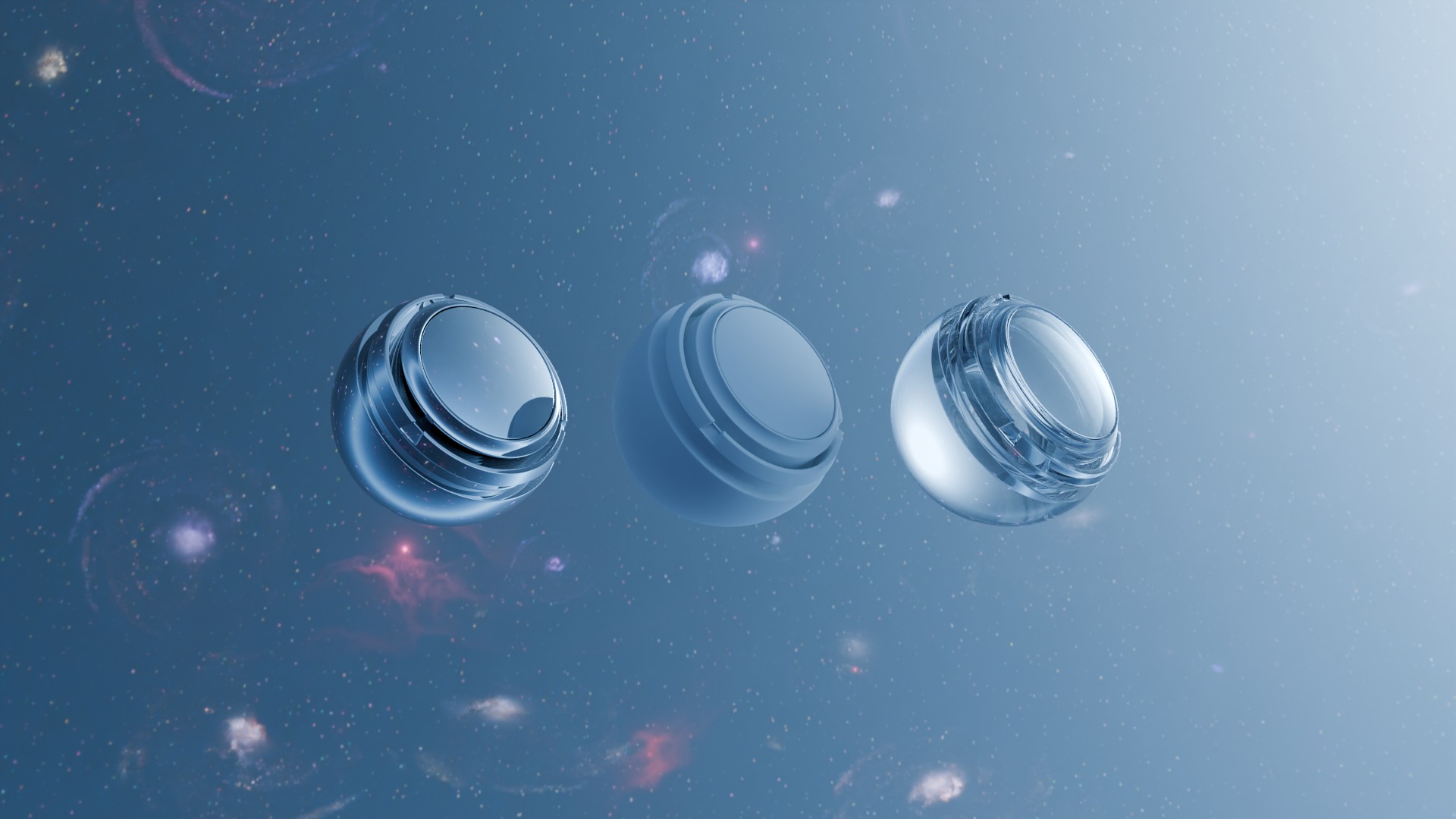 Pack 7 Atmospheres with Galaxies HDRIs Low-poly 3D model_24