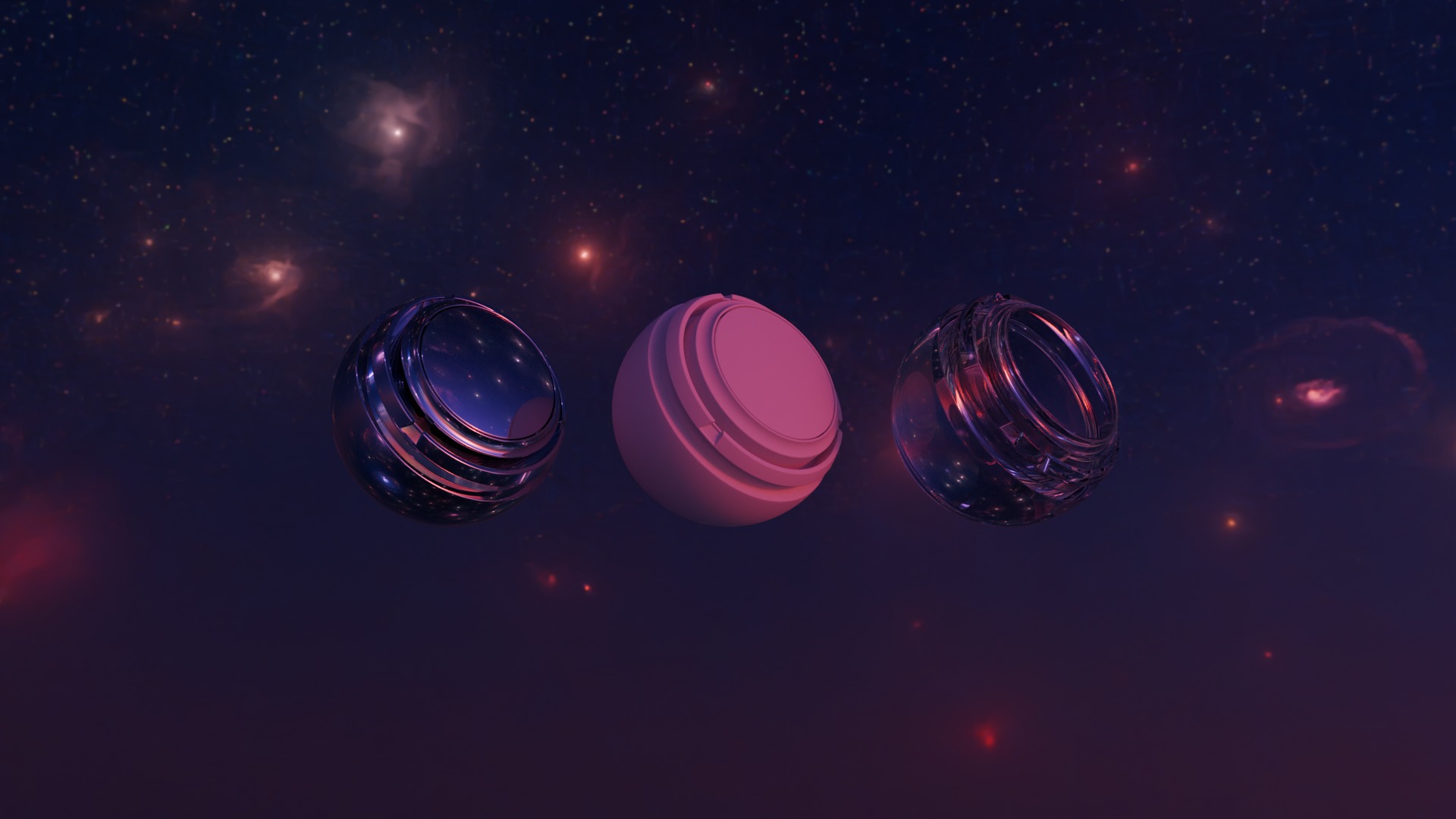 Pack 7 Atmospheres with Galaxies HDRIs Low-poly 3D model_5