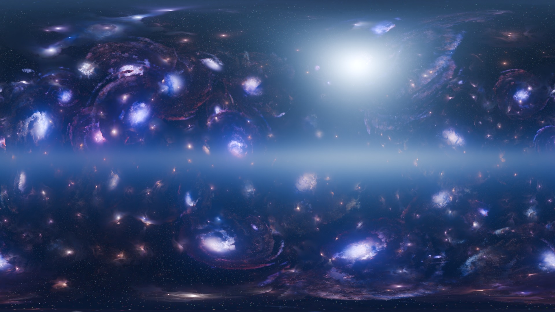 Pack 7 Atmospheres with Galaxies HDRIs Low-poly 3D model_48