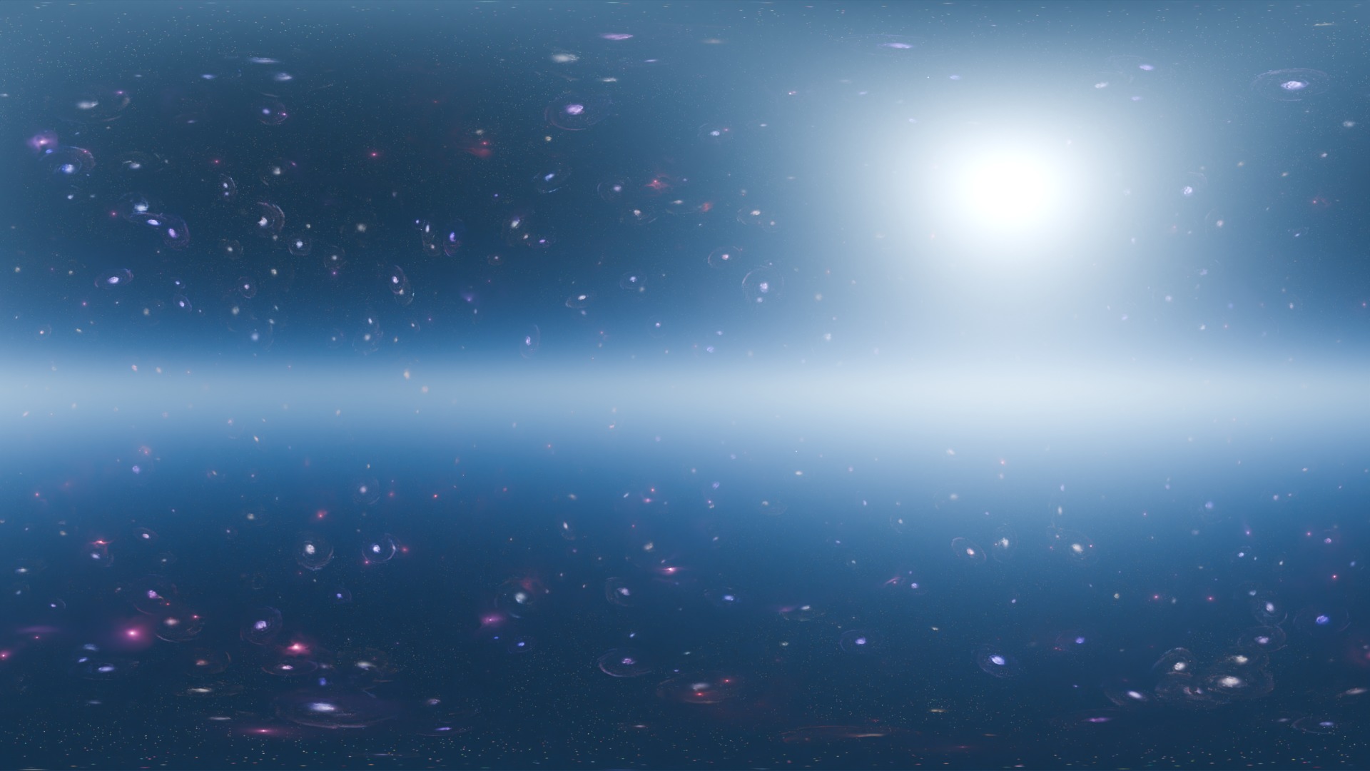 Pack 7 Atmospheres with Galaxies HDRIs Low-poly 3D model_25