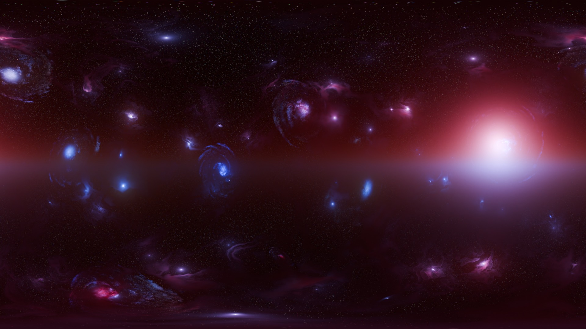 Pack 7 Atmospheres with Galaxies HDRIs Low-poly 3D model_41