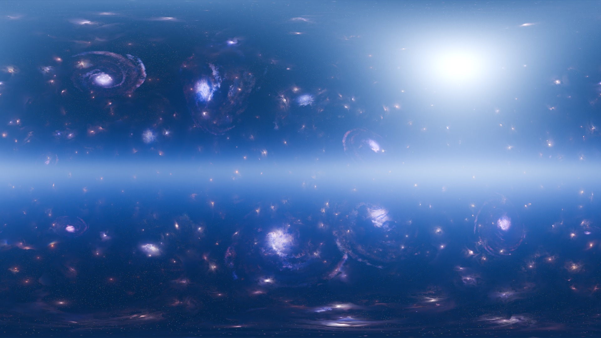 Pack 7 Atmospheres with Galaxies HDRIs Low-poly 3D model_33