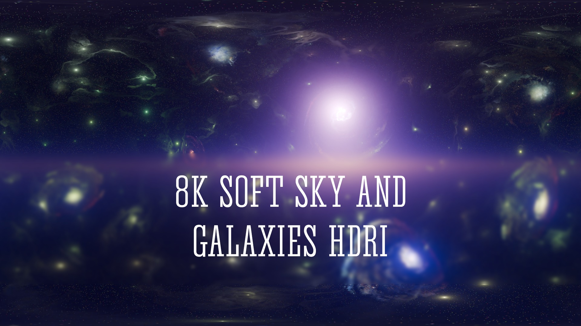 Pack 7 Atmospheres with Galaxies HDRIs Low-poly 3D model_10