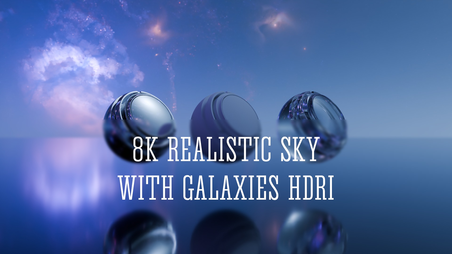 Pack 7 Atmospheres with Galaxies HDRIs Low-poly 3D model_42