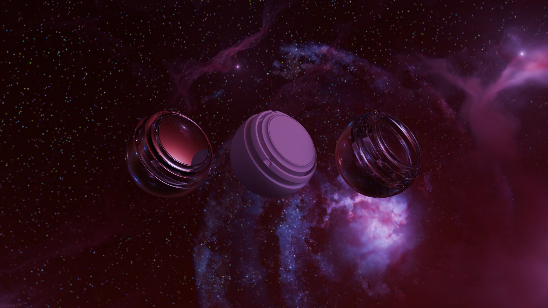 Pack 7 Atmospheres with Galaxies HDRIs Low-poly 3D model_40