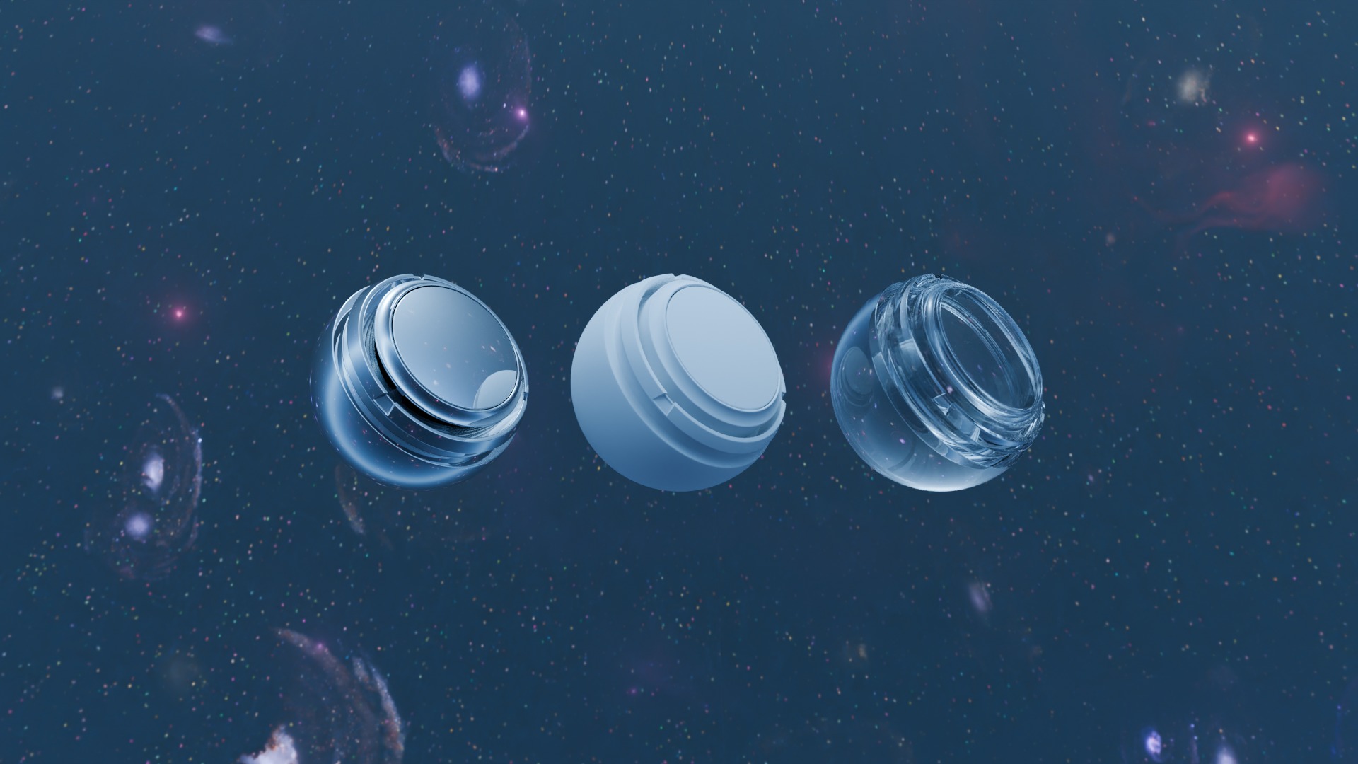 Pack 7 Atmospheres with Galaxies HDRIs Low-poly 3D model_22