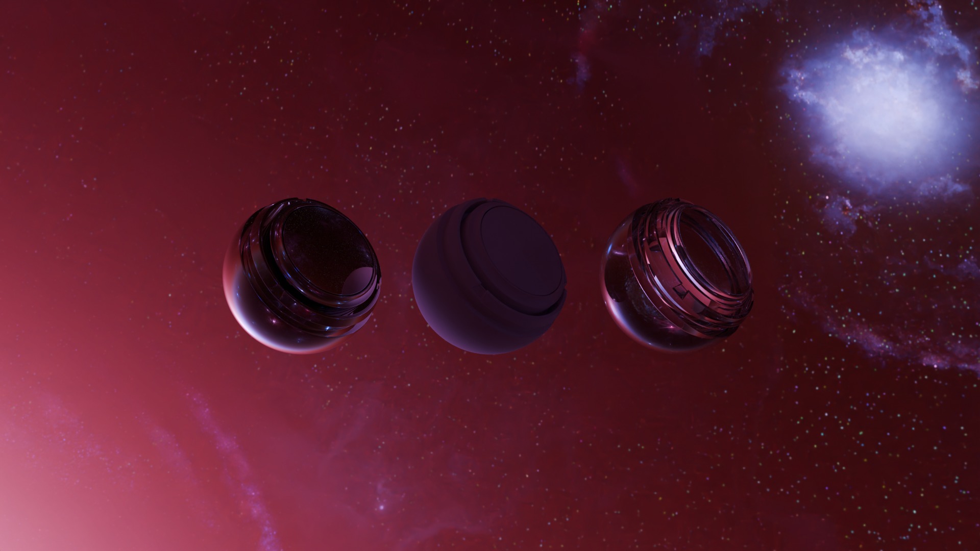 Pack 7 Atmospheres with Galaxies HDRIs Low-poly 3D model_38