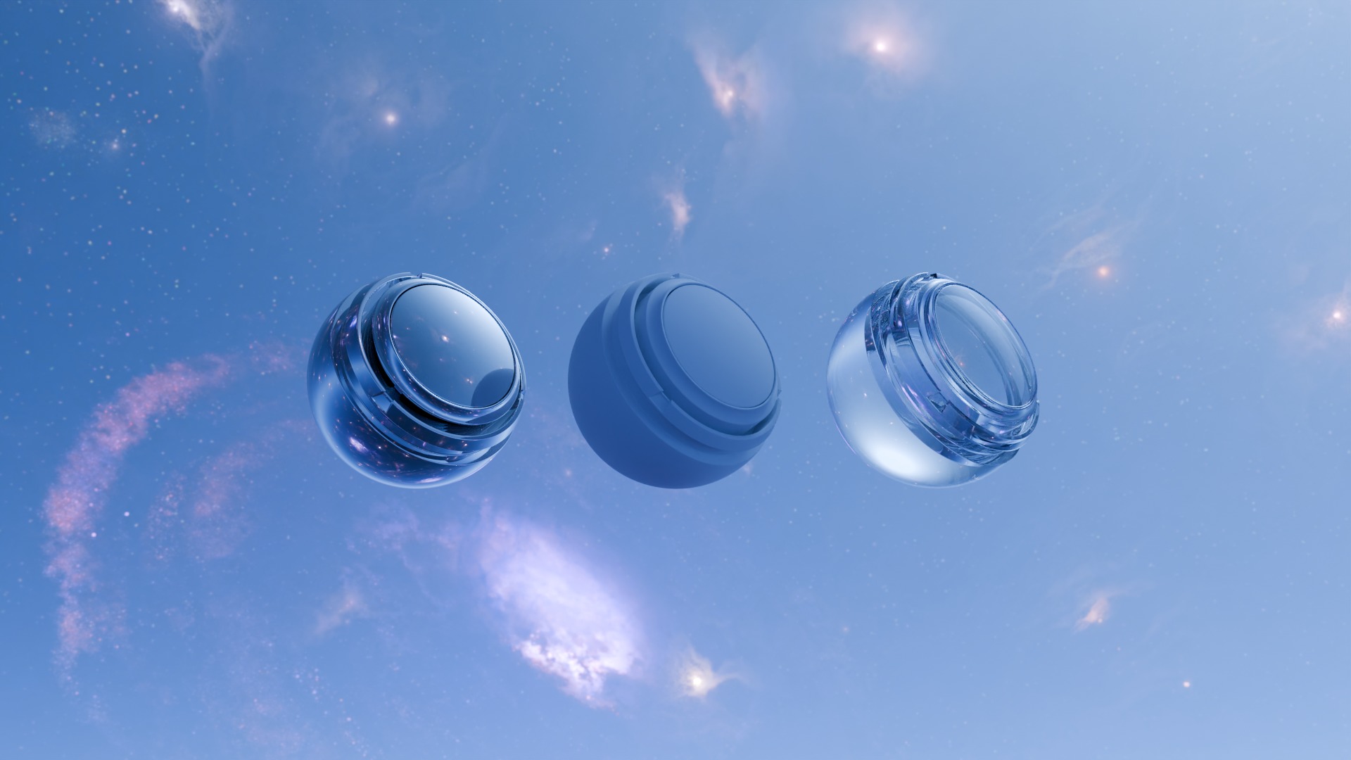 Pack 7 Atmospheres with Galaxies HDRIs Low-poly 3D model_31