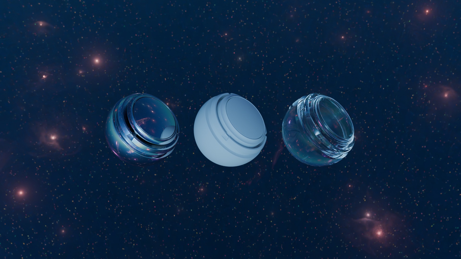 Pack 7 Atmospheres with Galaxies HDRIs Low-poly 3D model_57