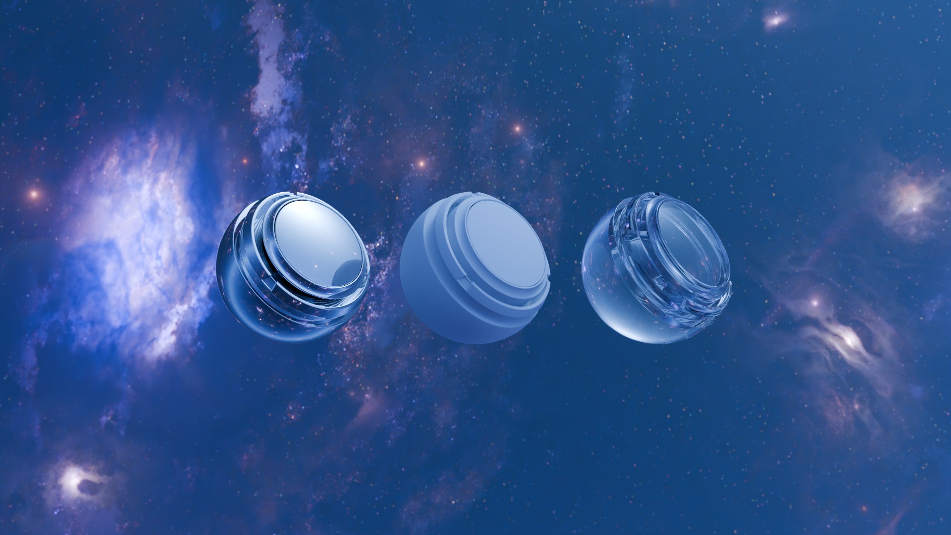 Pack 7 Atmospheres with Galaxies HDRIs Low-poly 3D model_32