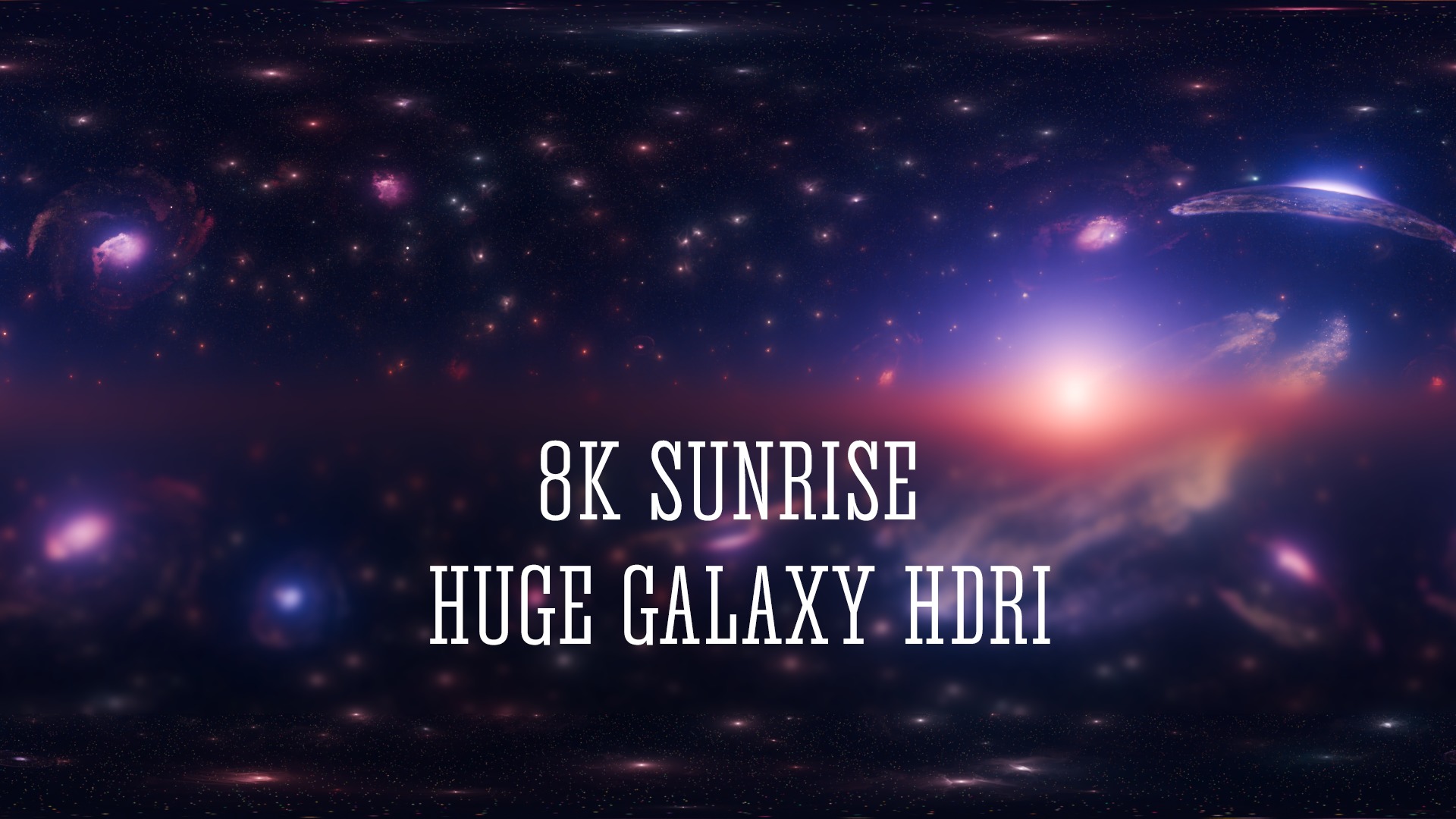 Pack 7 Atmospheres with Galaxies HDRIs Low-poly 3D model_2