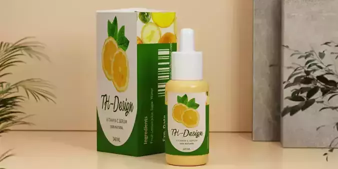 Face Serum Bottle Animation Low-poly 3D model