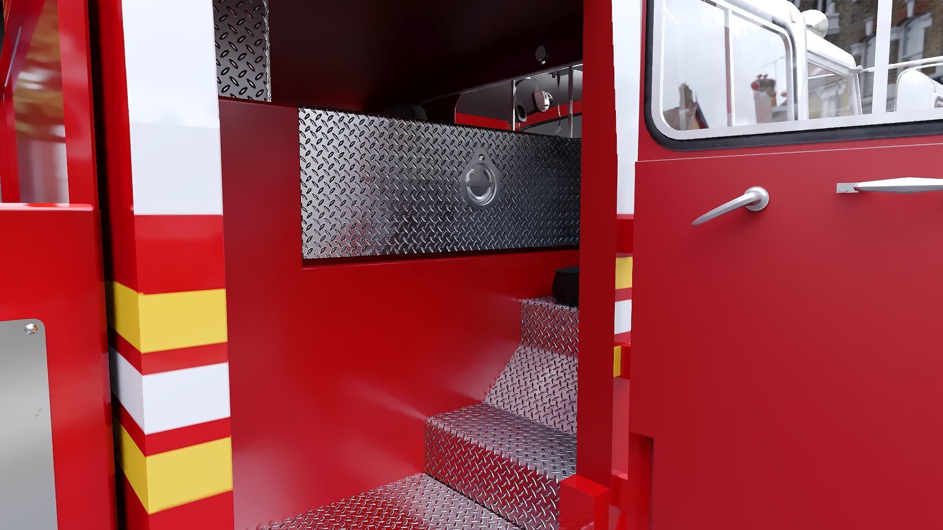 Fire truck American La France 1000 Engine FDNY Low-poly 3D model_21