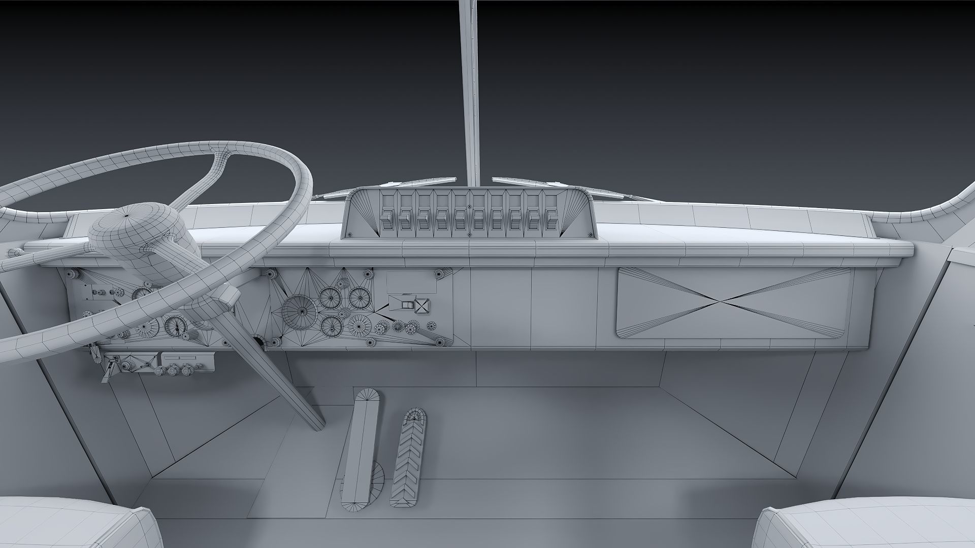 Fire truck American La France 1000 Engine FDNY Low-poly 3D model_37