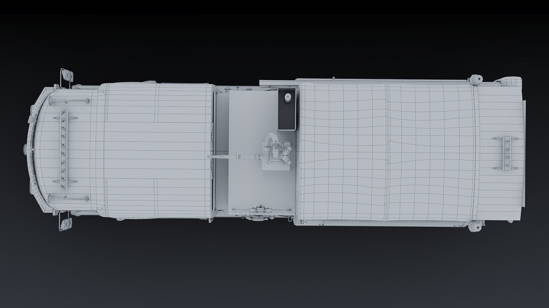 Fire truck American La France 1000 Engine FDNY Low-poly 3D model_38