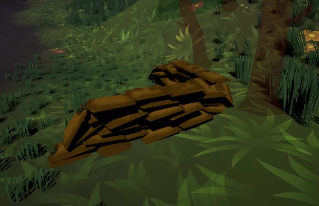 Low Poly Sandbags Low-poly 3D model_0