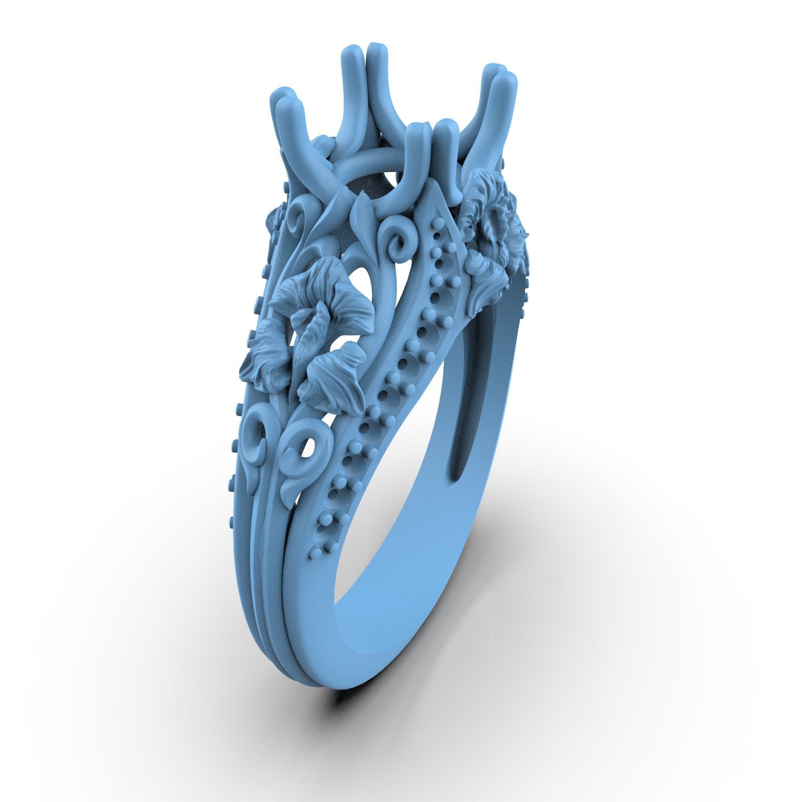 Diamond Ring Iris     sizes 6-10 3D print model_8