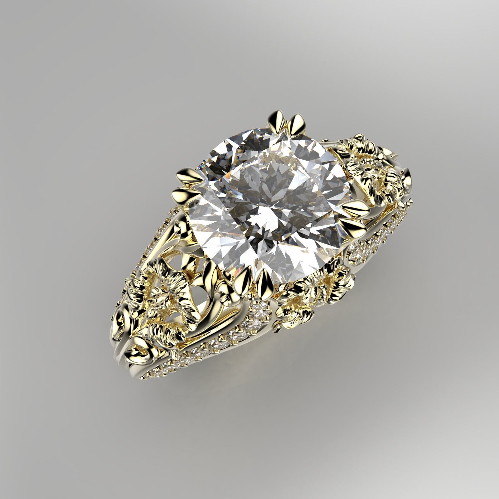 Diamond Ring Iris     sizes 6-10 3D print model_5