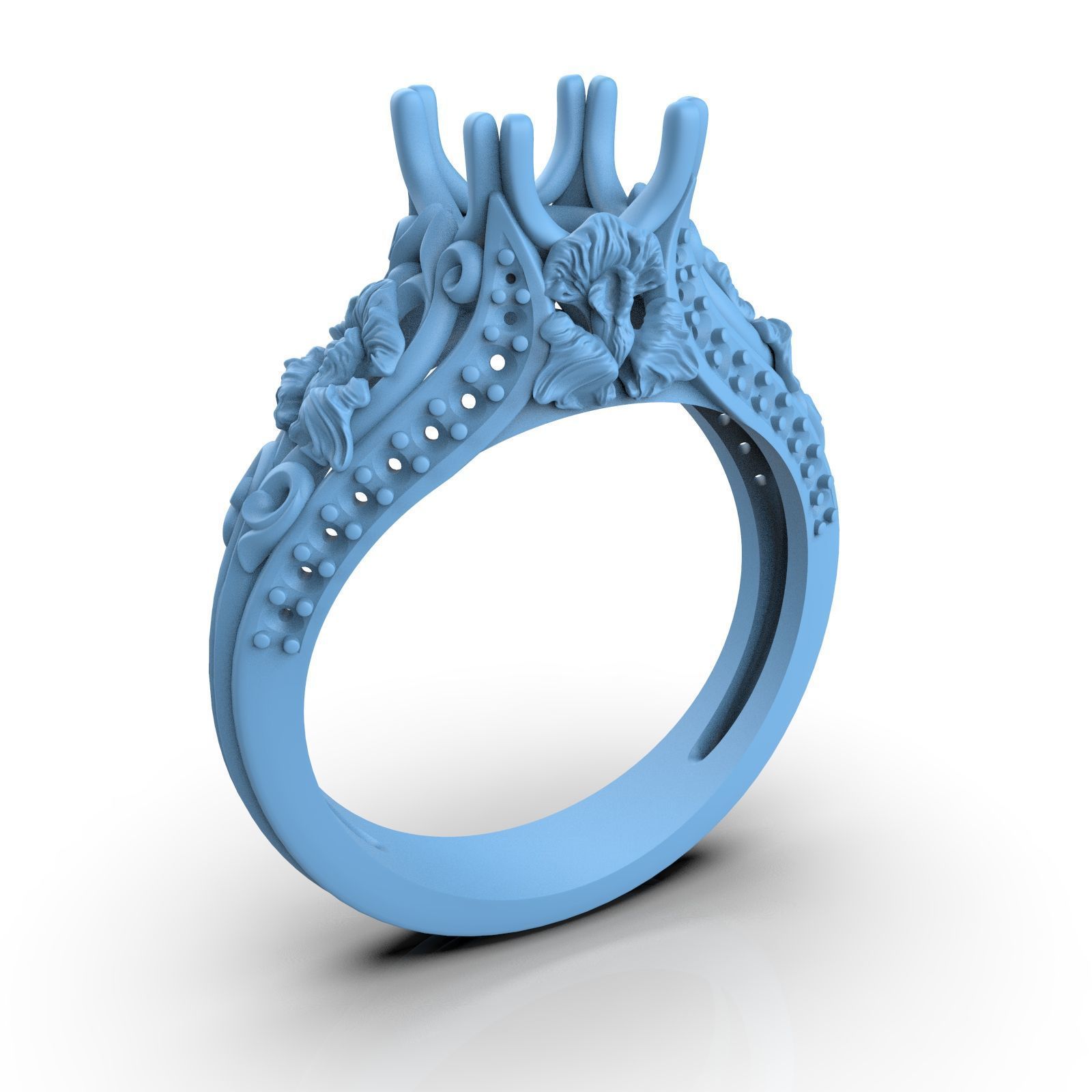 Diamond Ring Iris     sizes 6-10 3D print model_7