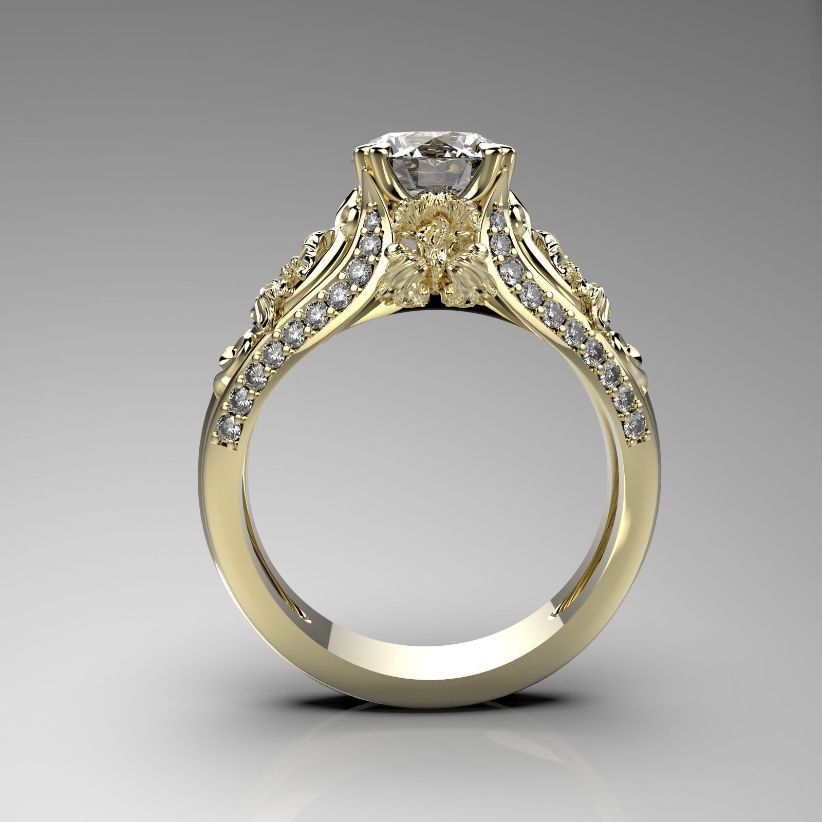 Diamond Ring Iris     sizes 6-10 3D print model_4