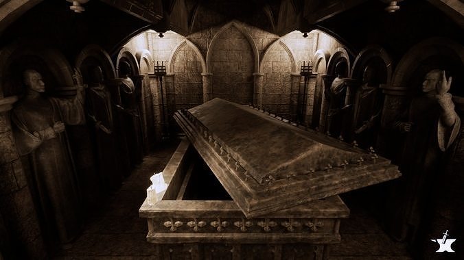 Dark Fantasy Church Pack Low-poly 3D model 7