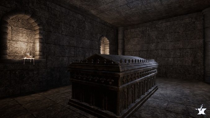 Dark Fantasy Church Pack Low-poly 3D model 3