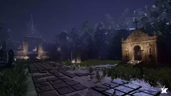 Dark Fantasy Church Pack Low-poly 3D model