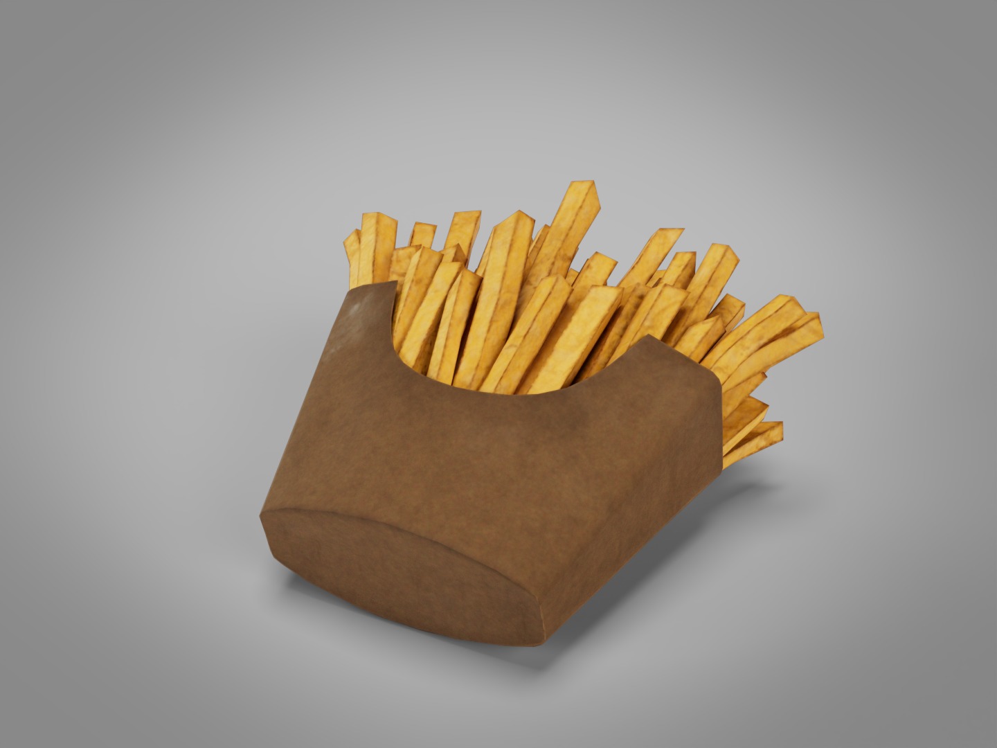 Generic French Fries Model Low-poly 3D model_1