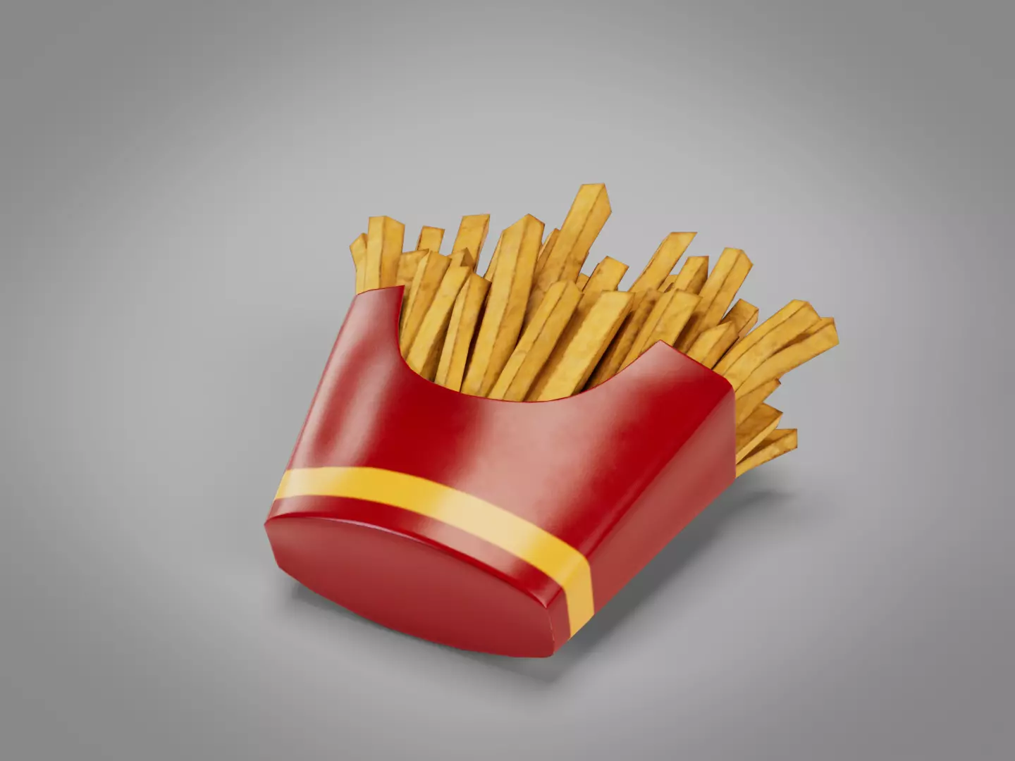 Generic French Fries Model Low-poly 3D model_0