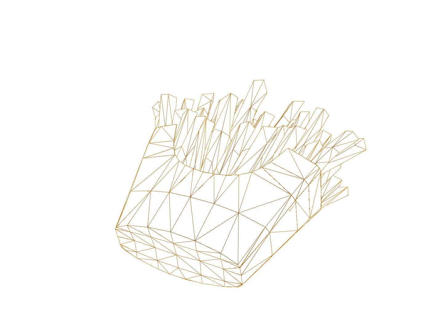 Generic French Fries Model Low-poly 3D model_2