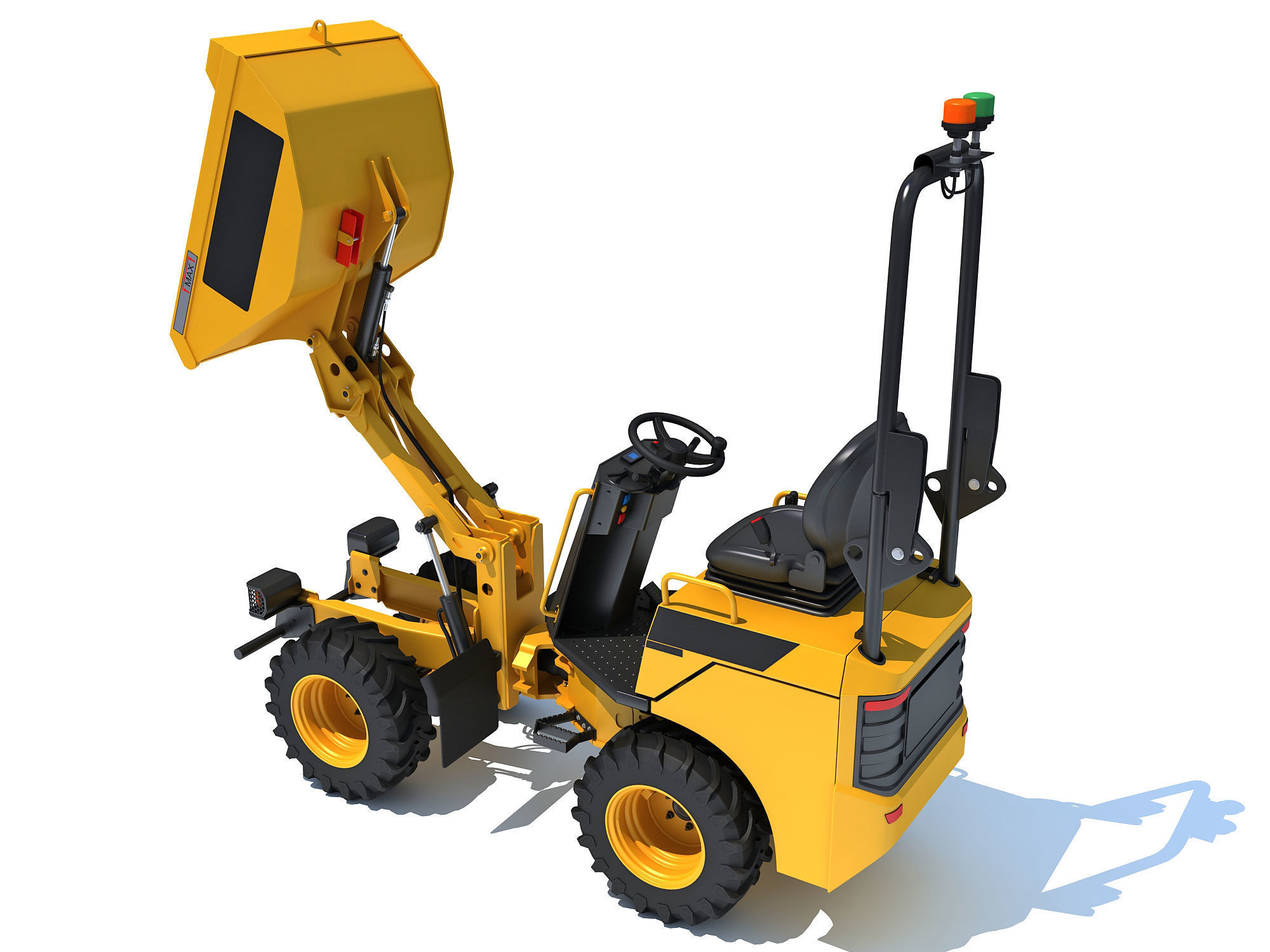 Site Dumper Bucket Vehicle 3D model_3