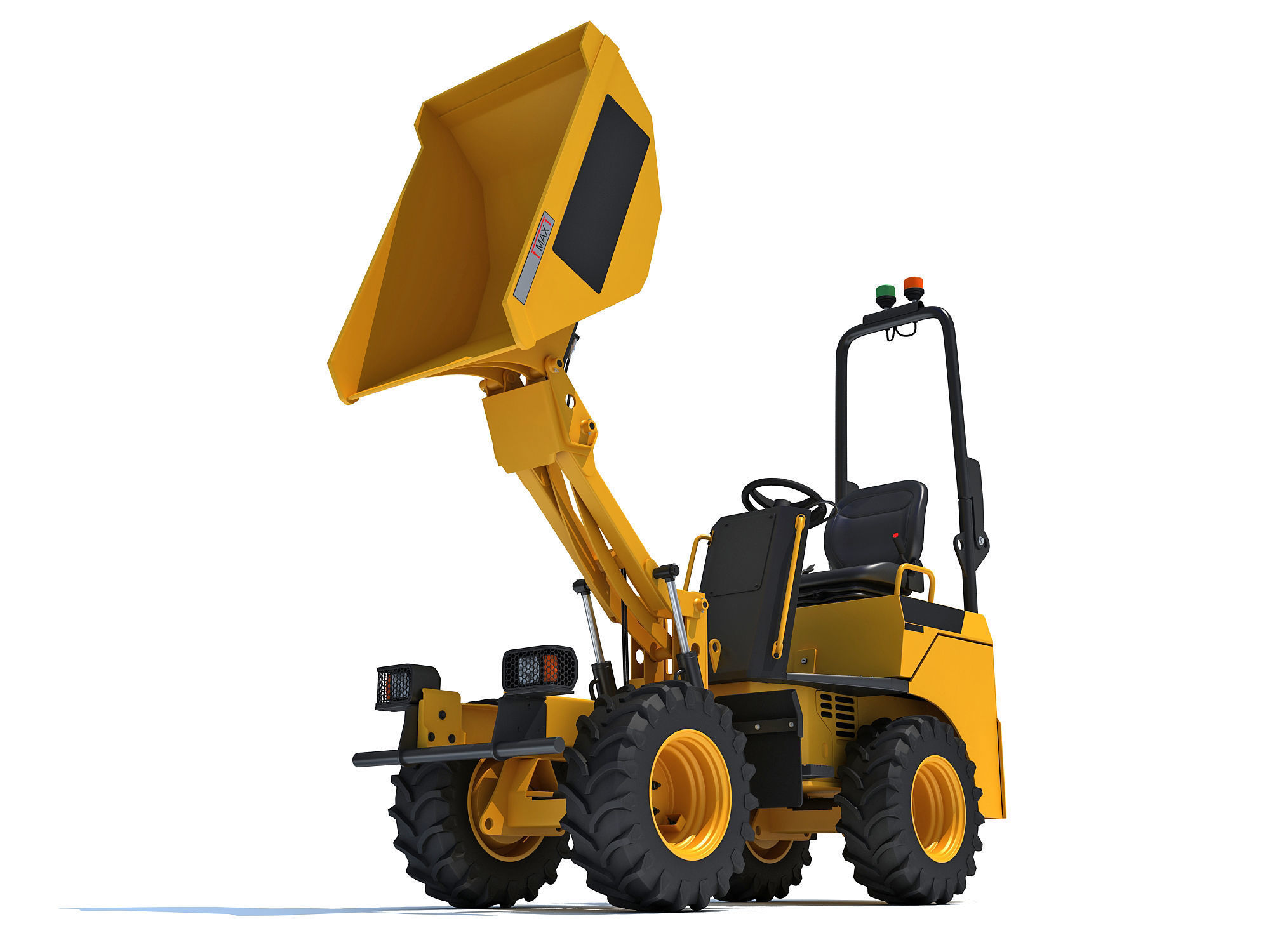 Site Dumper Bucket Vehicle 3D model_11