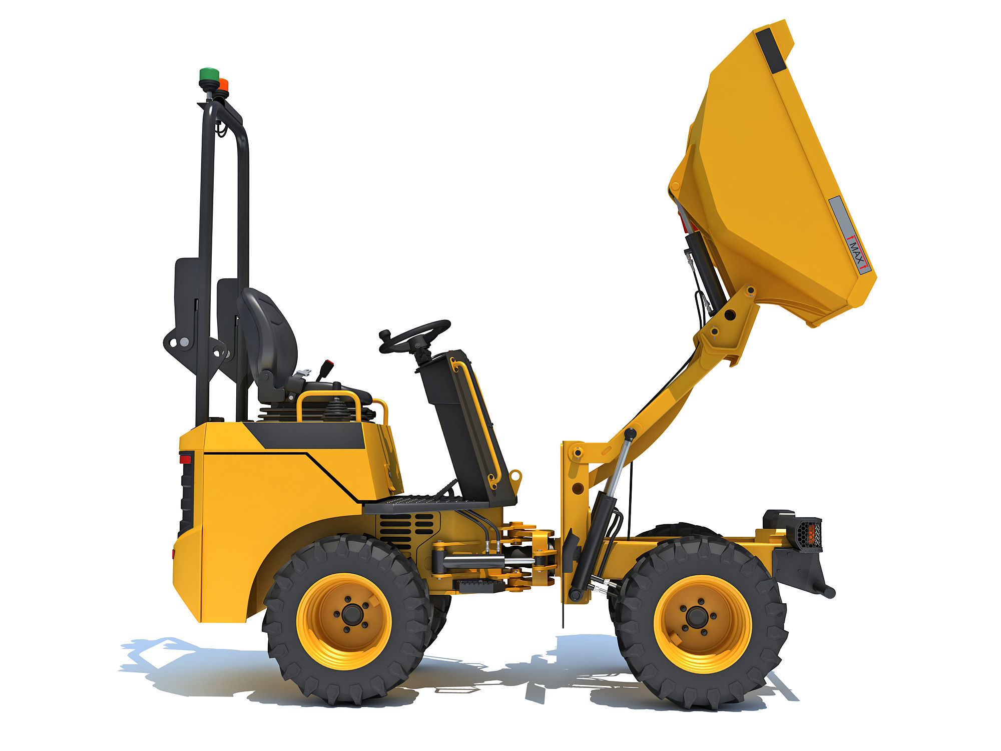 Site Dumper Bucket Vehicle 3D model_6