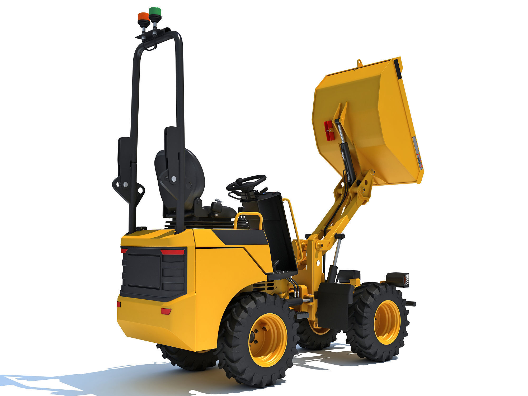 Site Dumper Bucket Vehicle 3D model_5