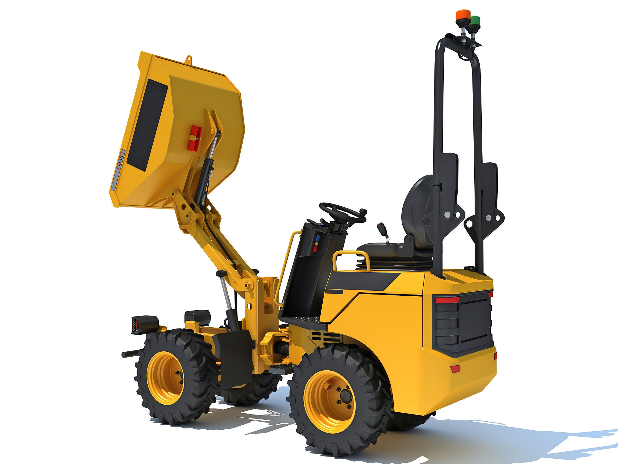 Site Dumper Bucket Vehicle 3D model_2