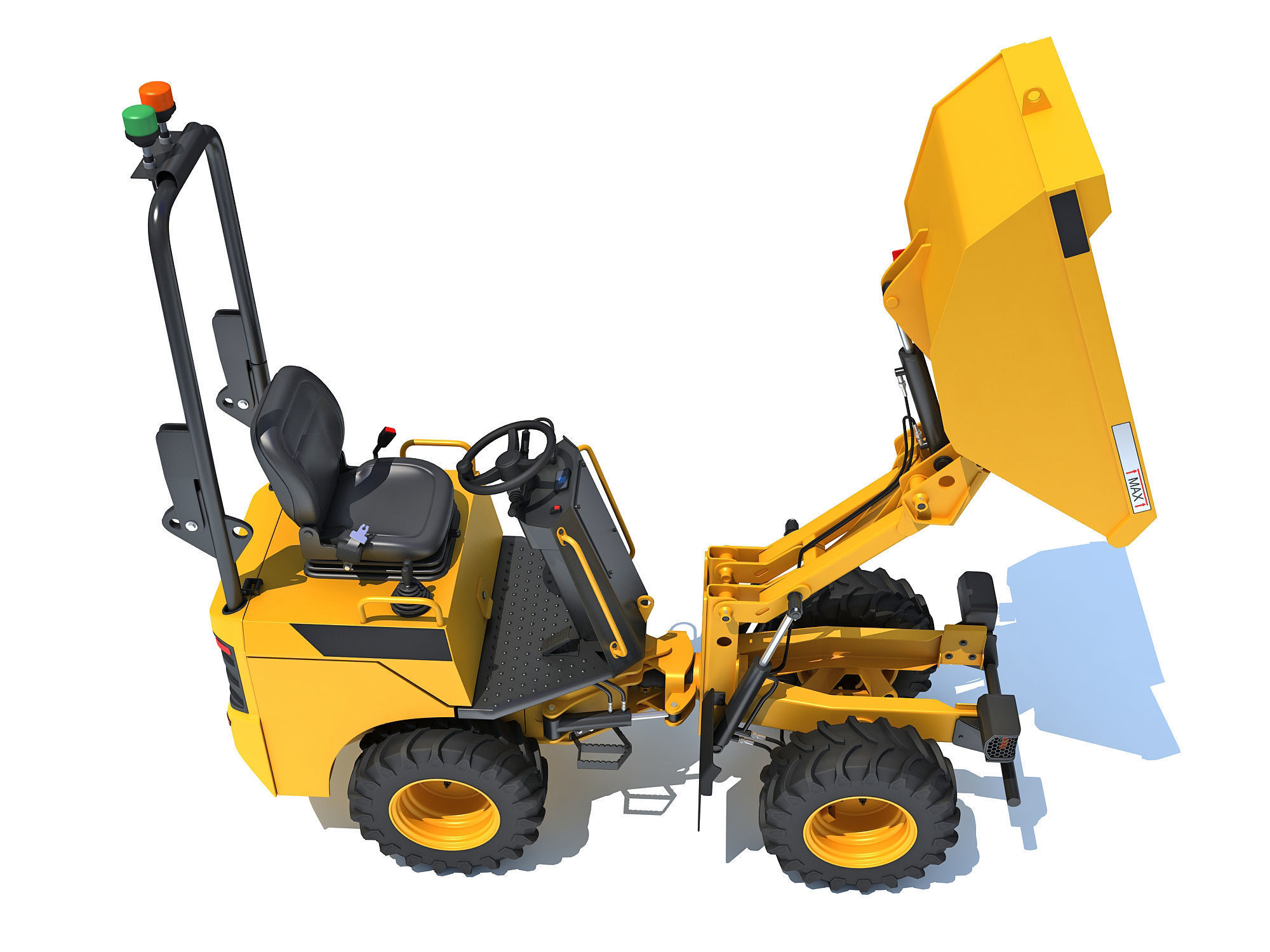 Site Dumper Bucket Vehicle 3D model_7