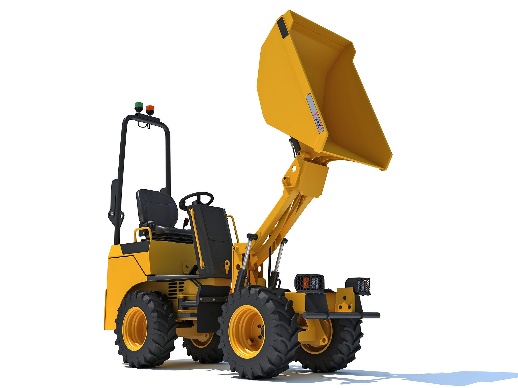 Site Dumper Bucket Vehicle 3D model_8