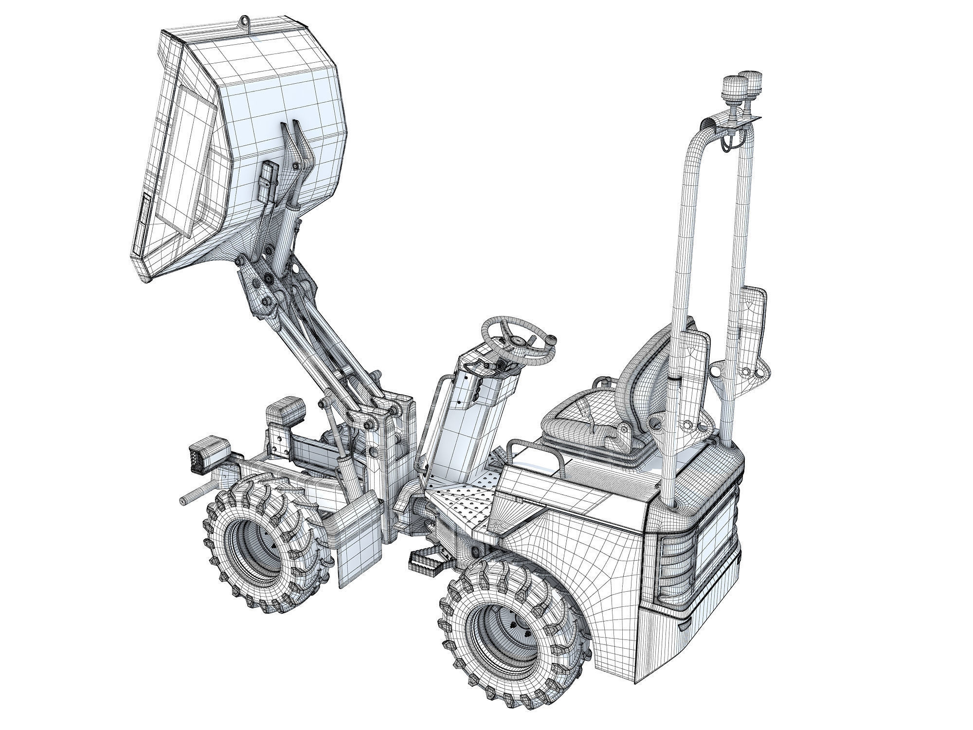 Site Dumper Bucket Vehicle 3D model_16