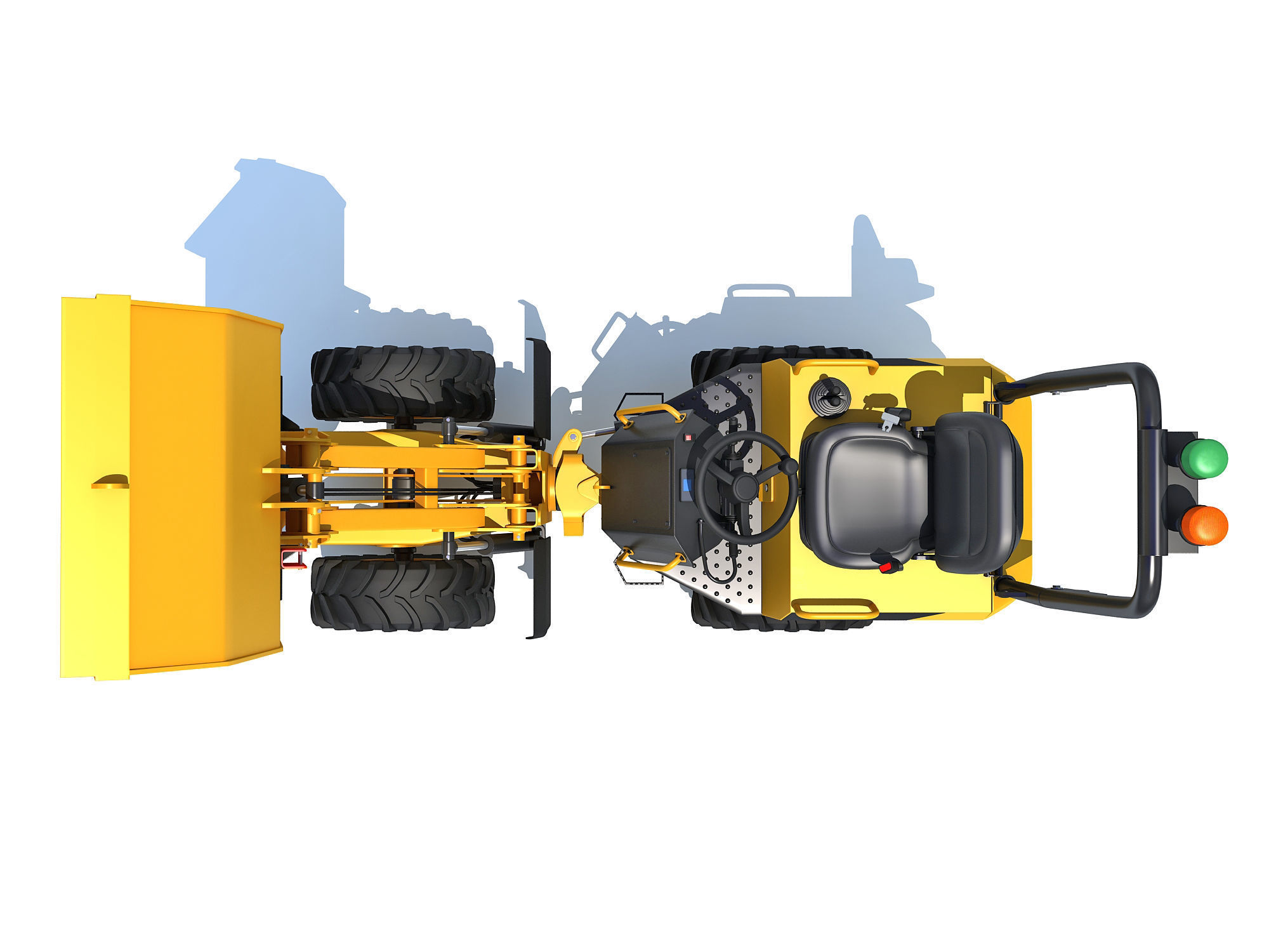 Site Dumper Bucket Vehicle 3D model_12