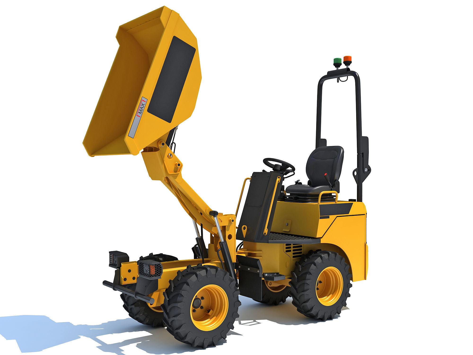 Site Dumper Bucket Vehicle 3D model_10