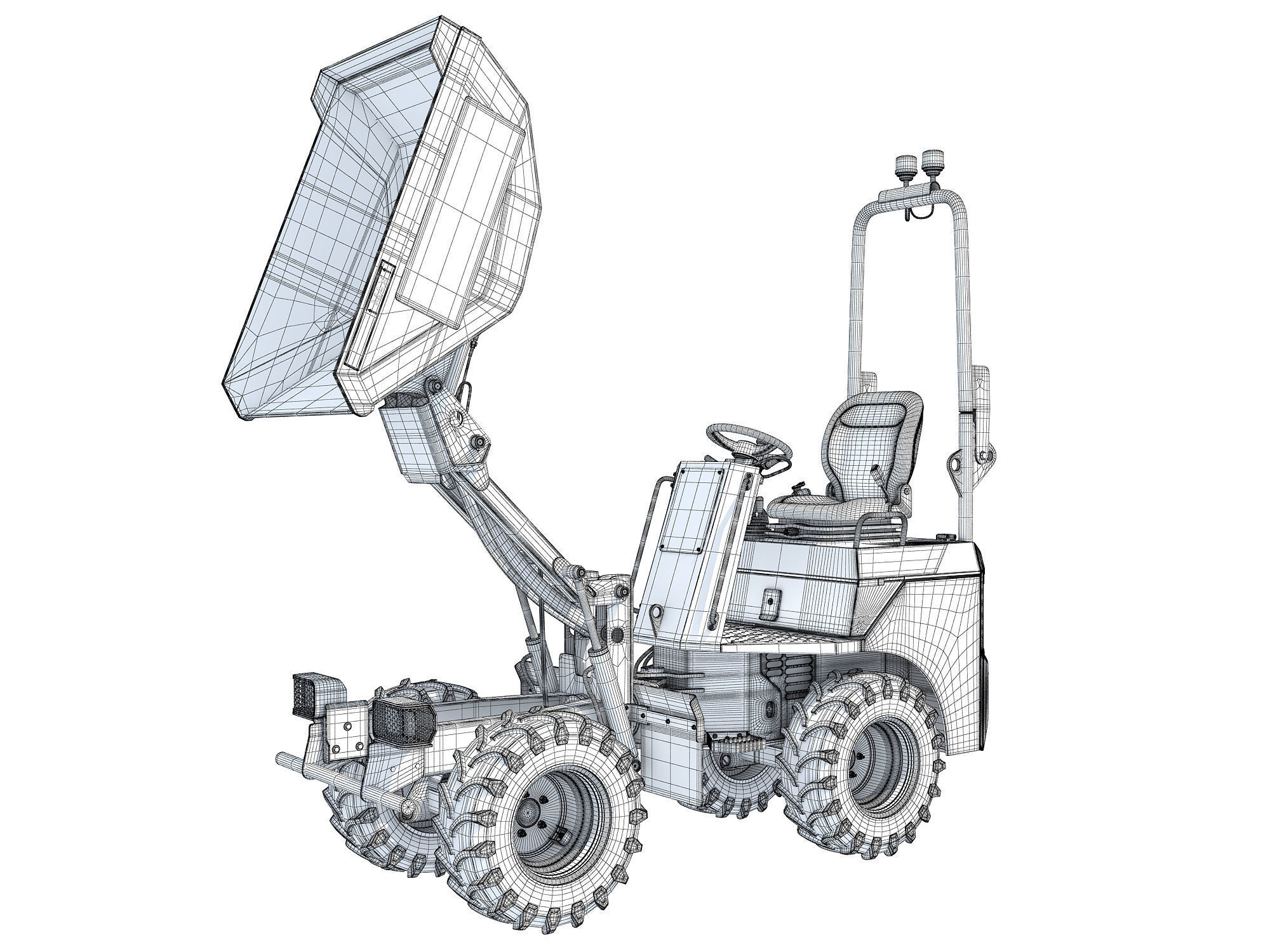 Site Dumper Bucket Vehicle 3D model_15