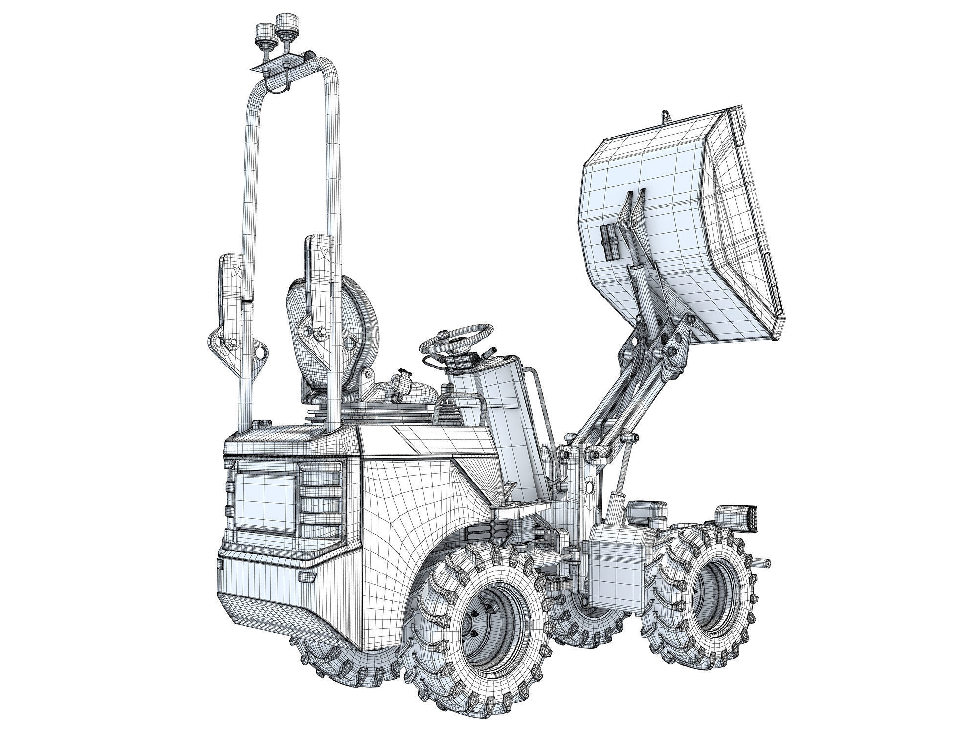 Site Dumper Bucket Vehicle 3D model_17