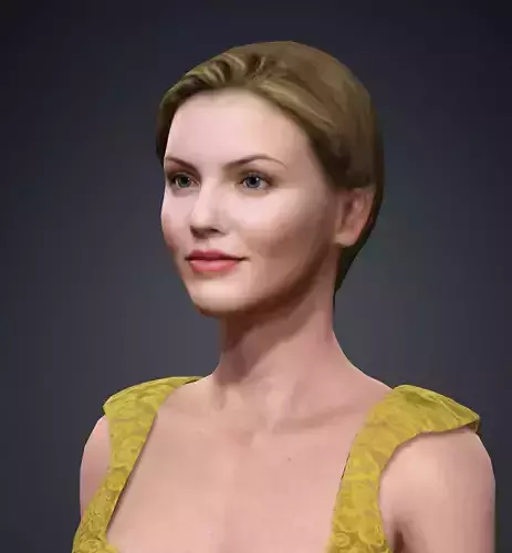 Cameron Diaz Low-poly 3D model