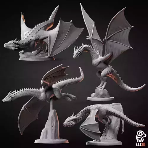 Dragons 3D print model