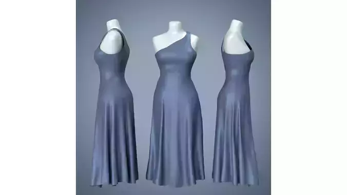 Woman Mannequin Blue Dress
