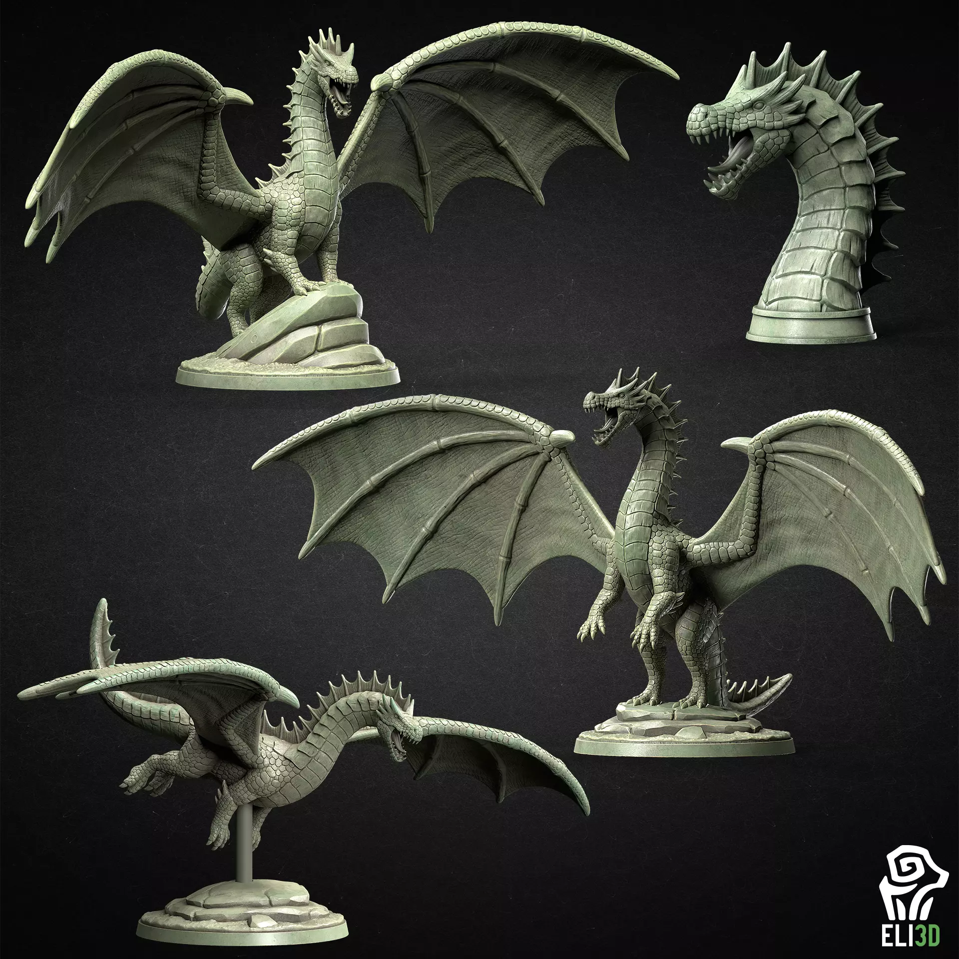 Green Dragon 3D print model