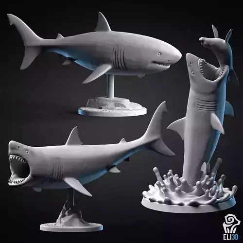 Great White Sharks - Animals 3D print model