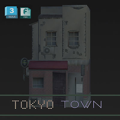 JP-Style urban structure Low-poly 3D model